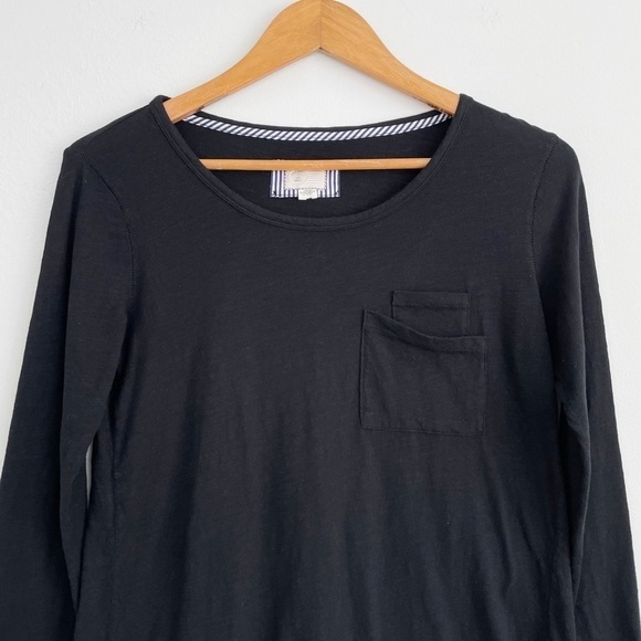 Anthropologie Postmark Black Double Pockets Tee Top Size Small - Picture 2 of 15